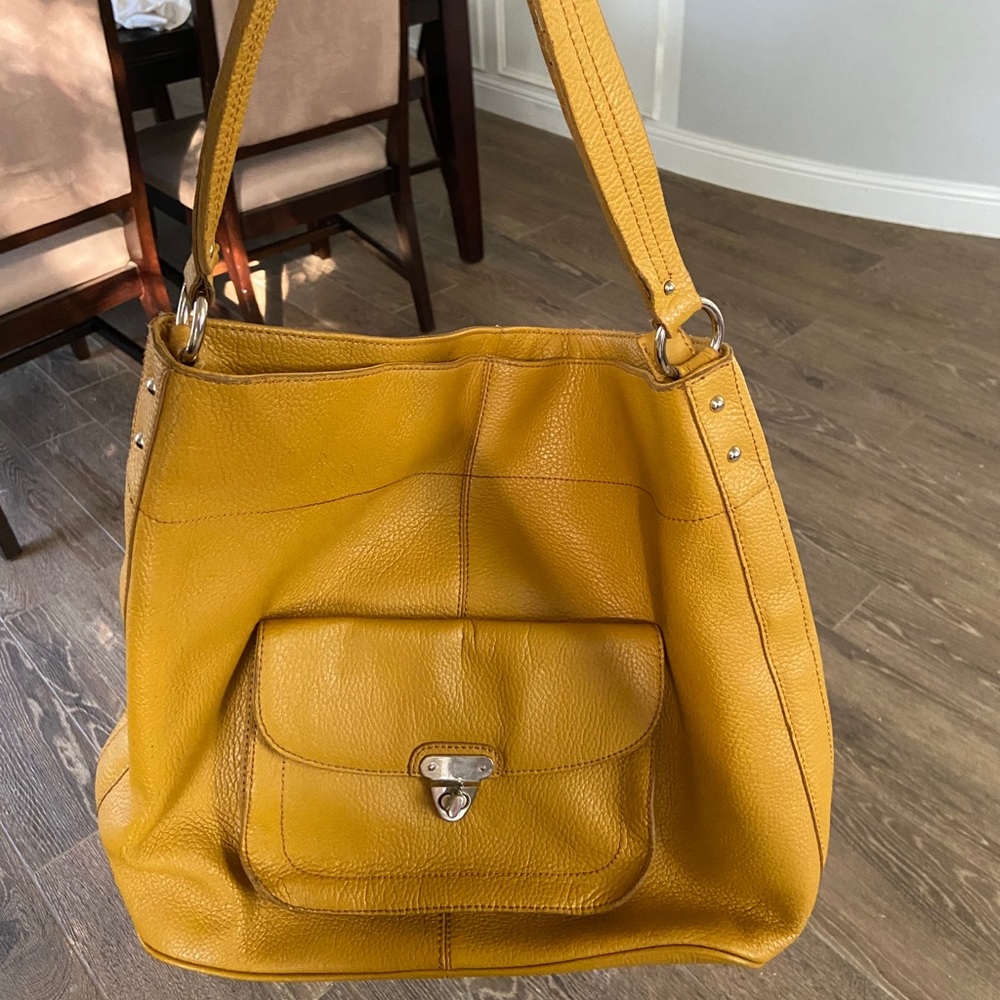 Banana Republic Mustard Leather Bag
